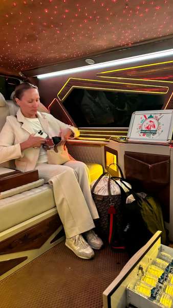 Customer in luxury vehicle