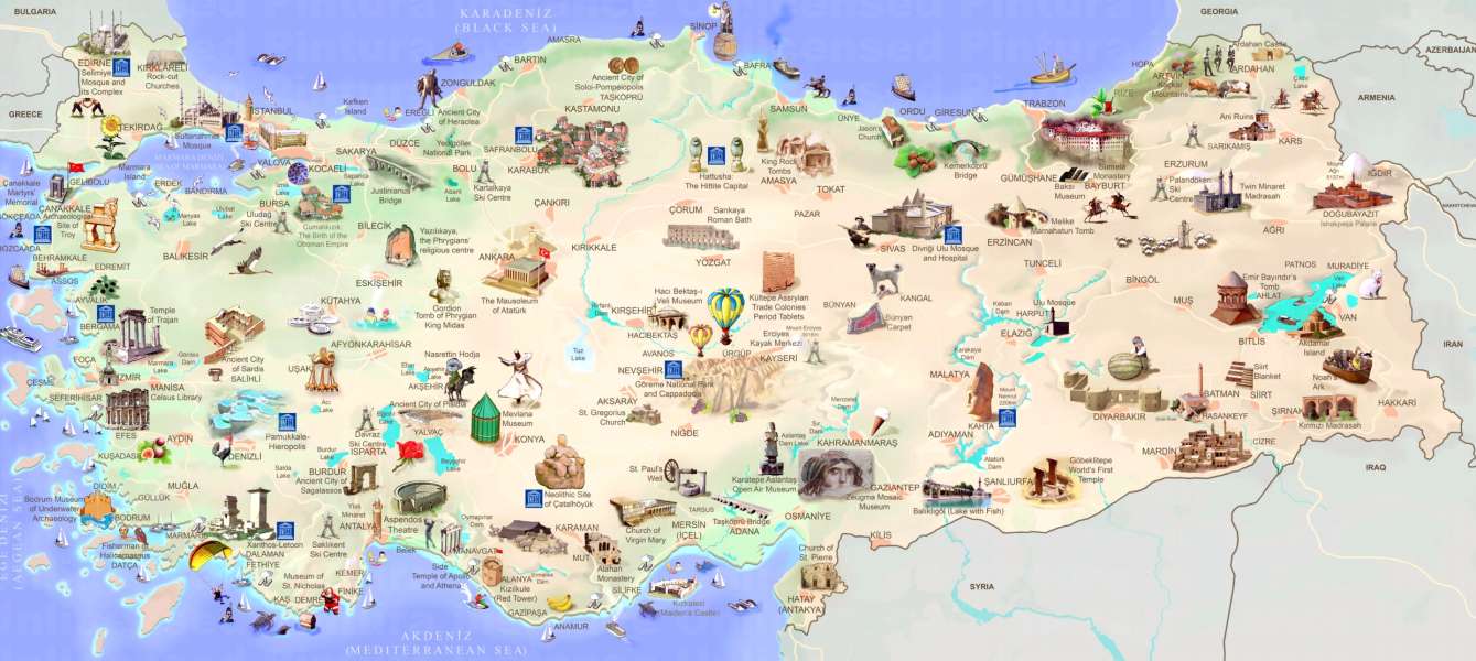 Turkey Map with Service Zones